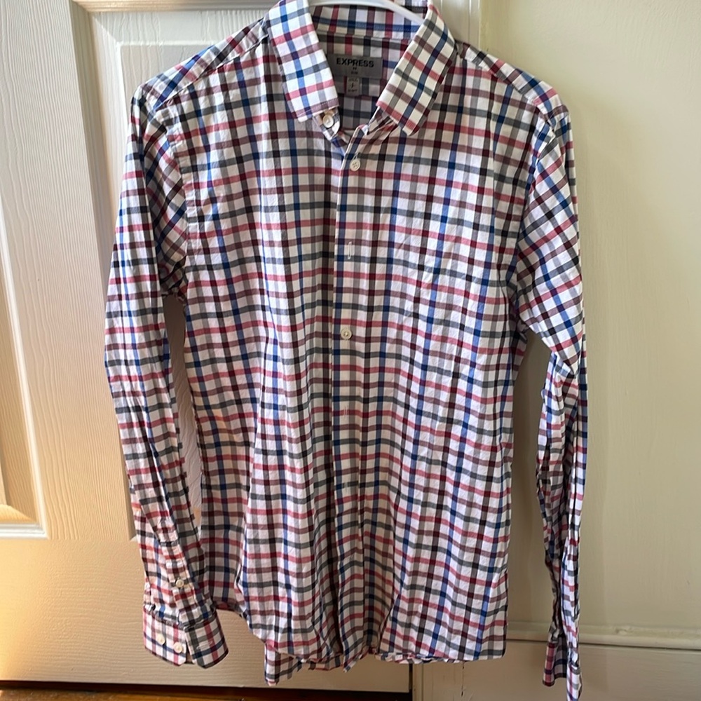 Express Checkered Dress Shirt